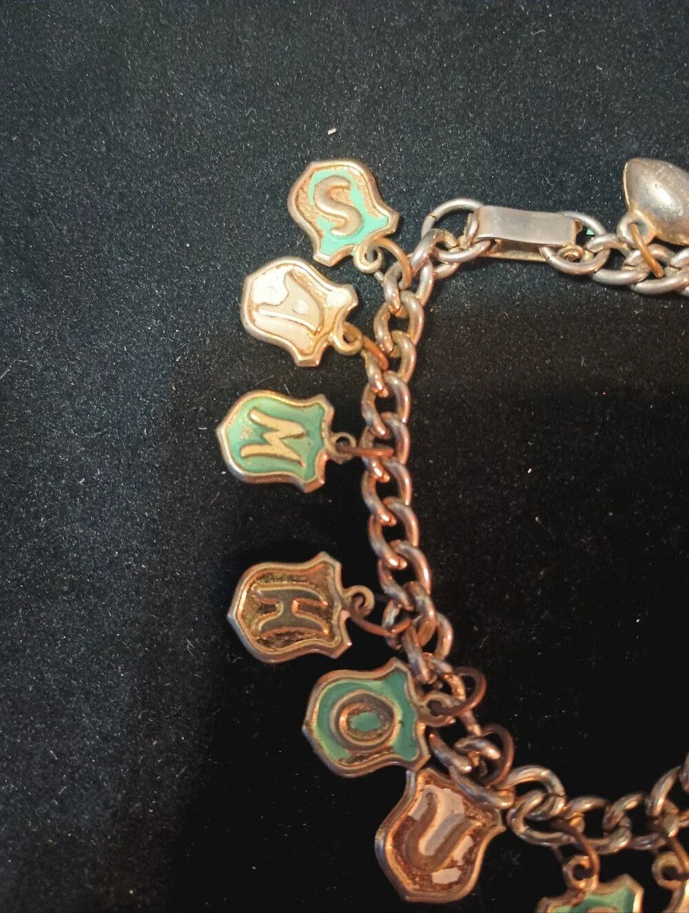 Vintage School Spirit Charm Bracelet. Sam Houston JHS